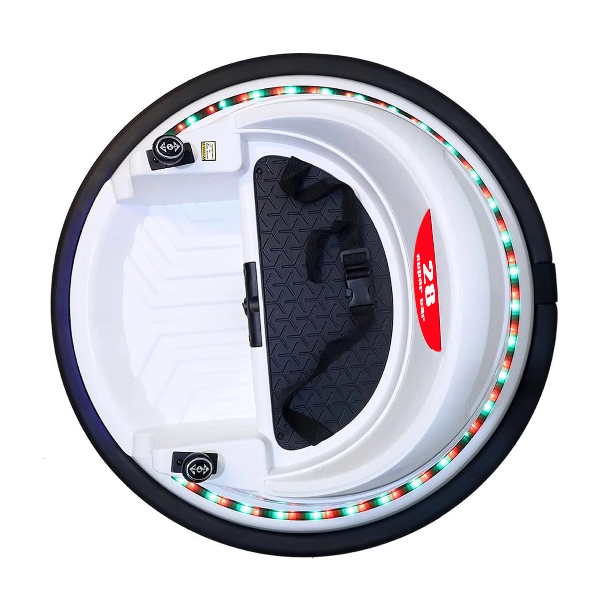 Dodgem electric pentru copii, 6V, cu baterie si telecomanda, alb-3