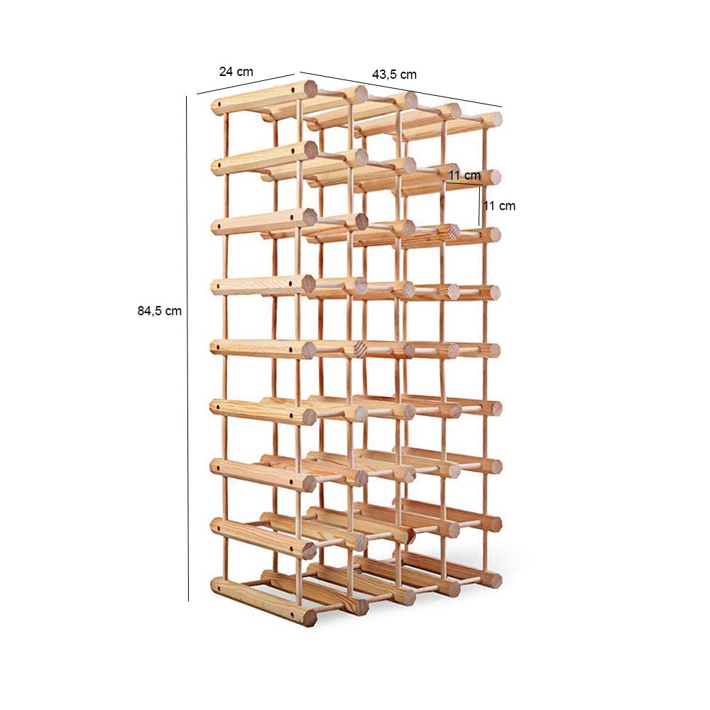 Wooden wine rack for 40 bottles-3