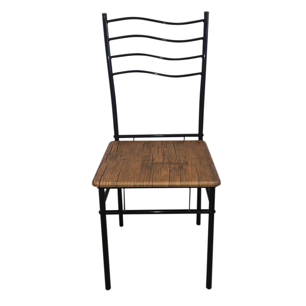 Metal frame dining table with 4 chairs-4