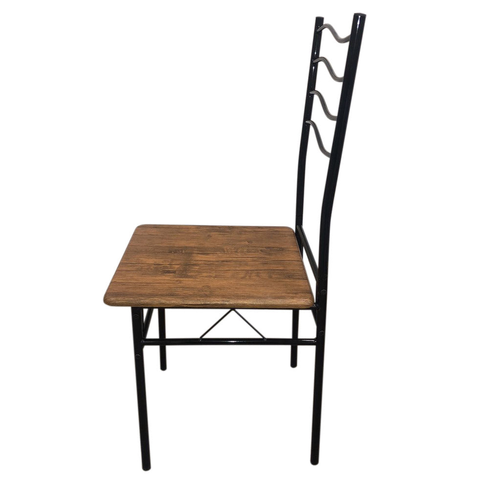 Metal frame dining table with 4 chairs-3
