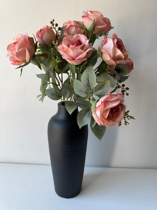 Artificial rose bouquet - pink-0